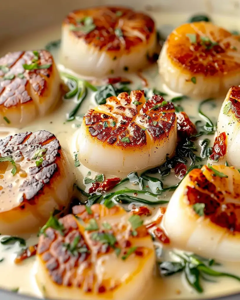 Stunning Creamy Tuscan Scallops Recipe