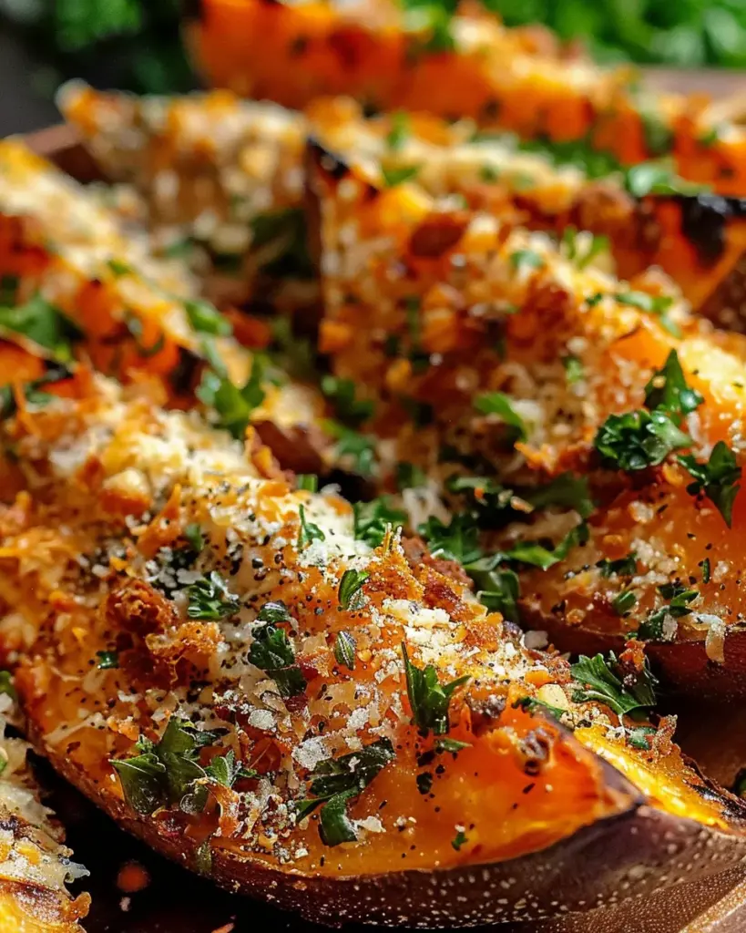 Garlic Parmesan Sweet Potato Wedges: A Delicious and Healthy Snack