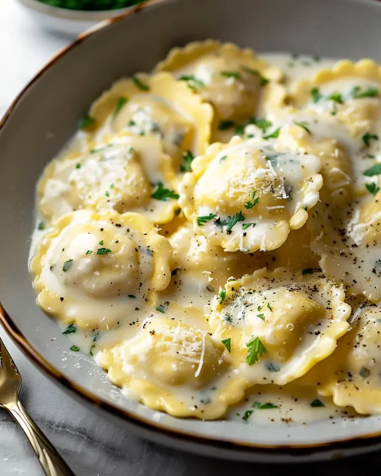 White Wine Cream Sauce for Ravioli