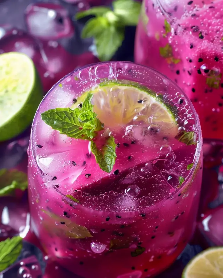 Dragon Fruit Juice Mojito Recipe