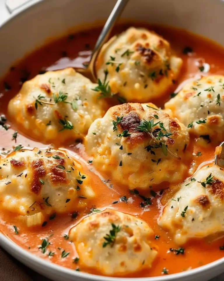 Tomato Soup with Cheddar Bay Dumplings