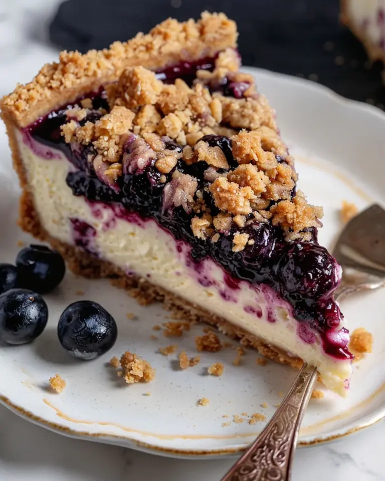 Blueberry Crumble Cheesecake