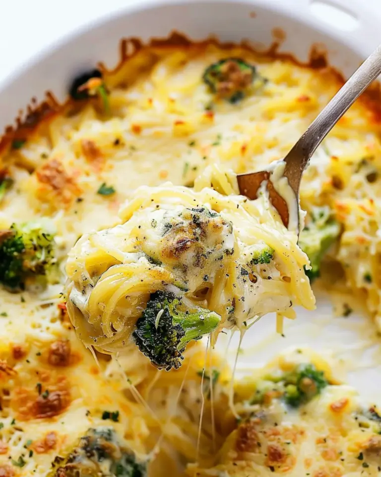 Alfredo Spaghetti Squash Casserole (5 Ingredients!)