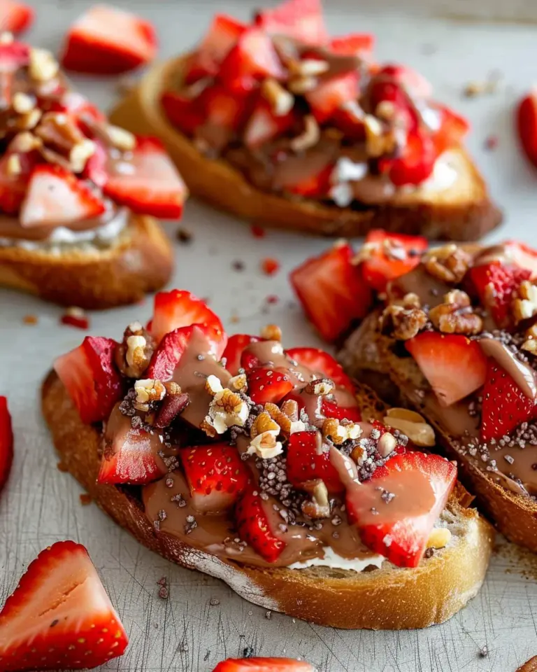 Strawberry Dessert Bruschetta