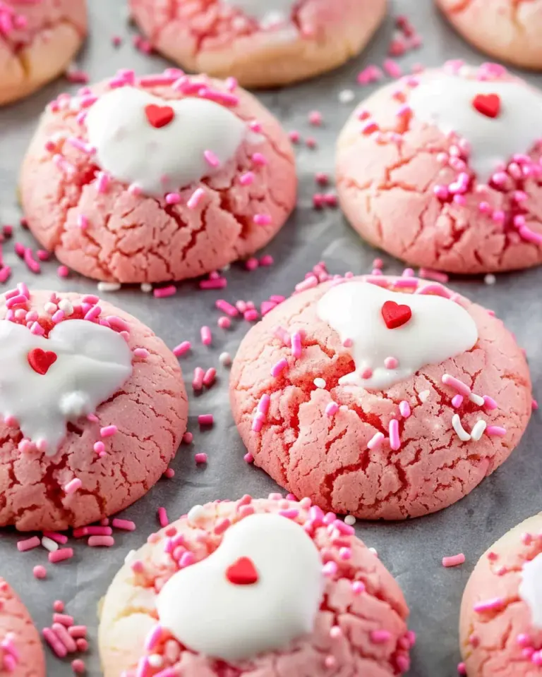 Strawberry Cake Mix Cookies