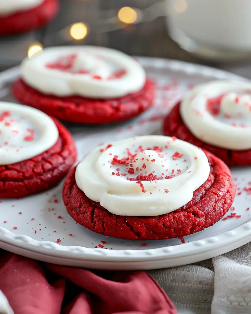 Soft and Chewy Red Velvet Sugar Cookies