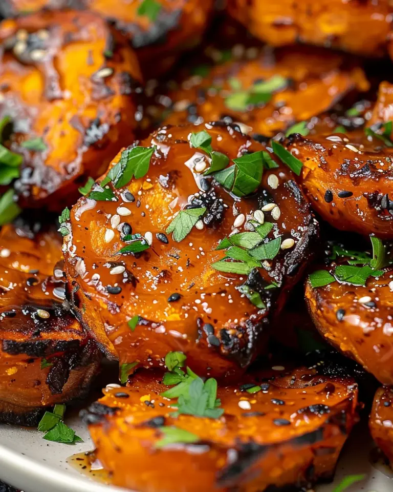 Honey Chili Smashed Sweet Potatoes