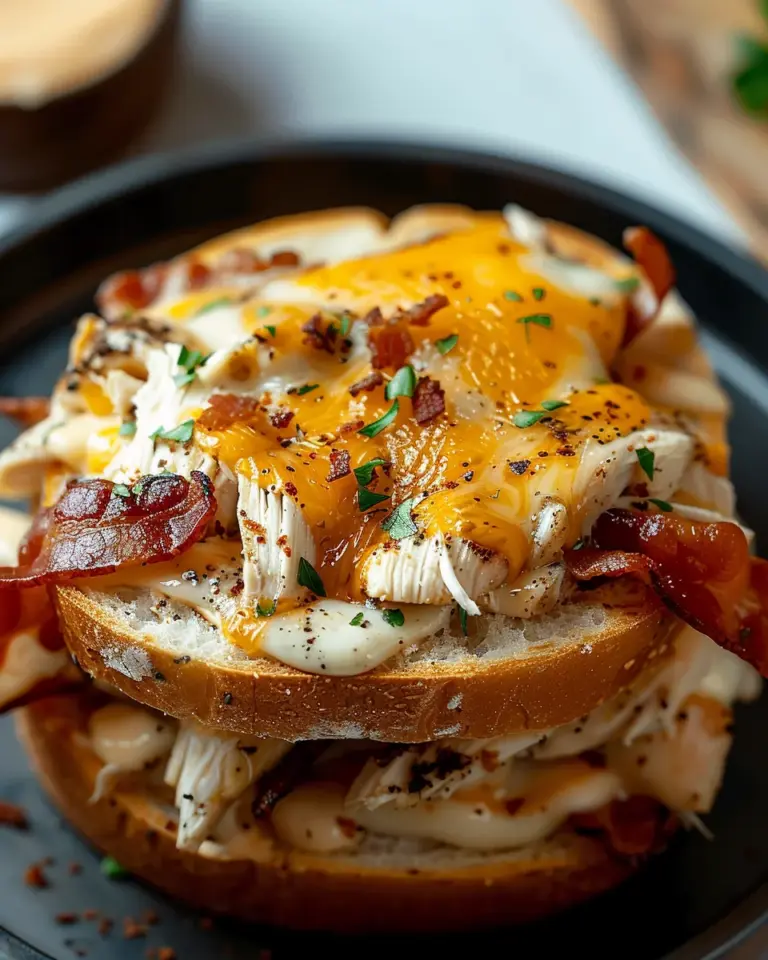Cheesy Chicken Bacon Ranch Sandwich