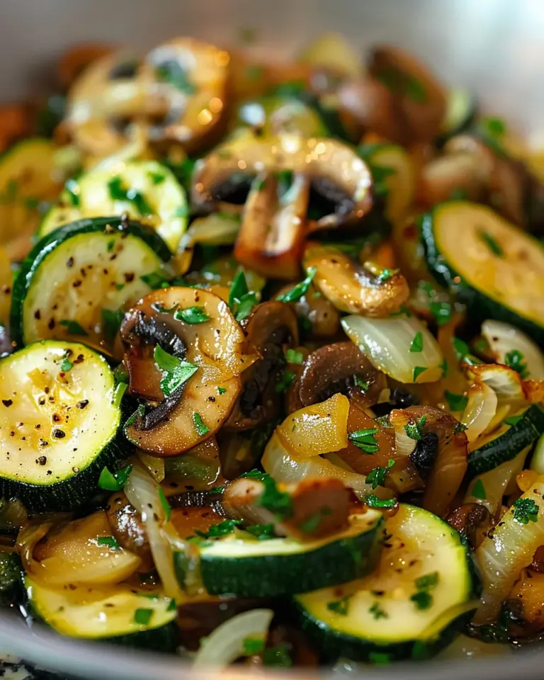 Sauteed Zucchini Mushrooms And Onions