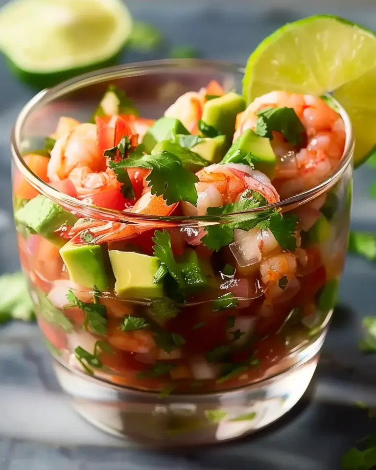 Fresh Authentic Mexican Shrimp Cocktail
