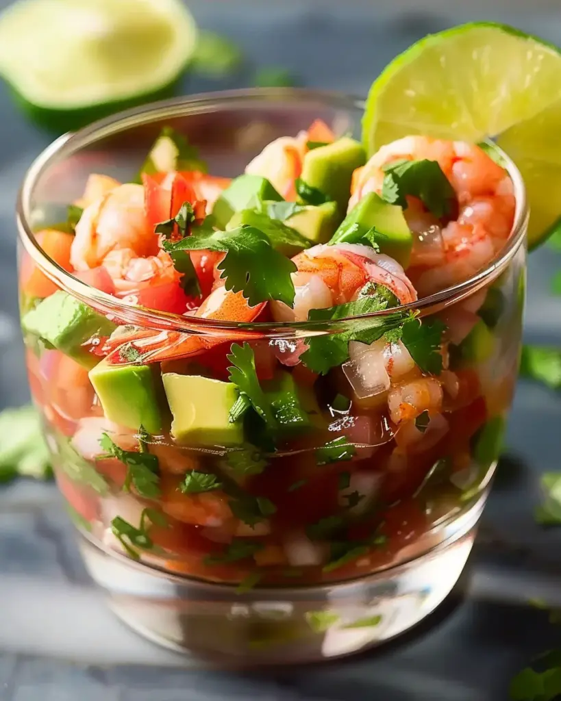 Fresh Authentic Mexican Shrimp Cocktail