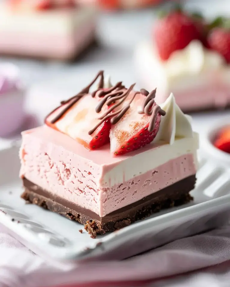 Chocolate Strawberry Mousse Bars