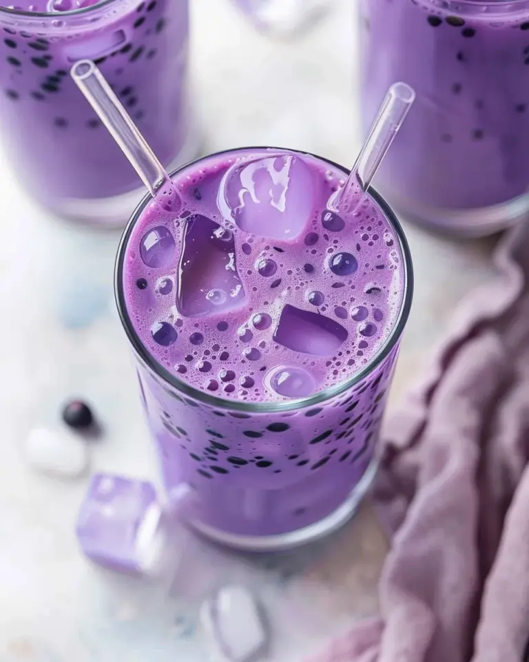 Ube milk tea (Ube bubble tea)