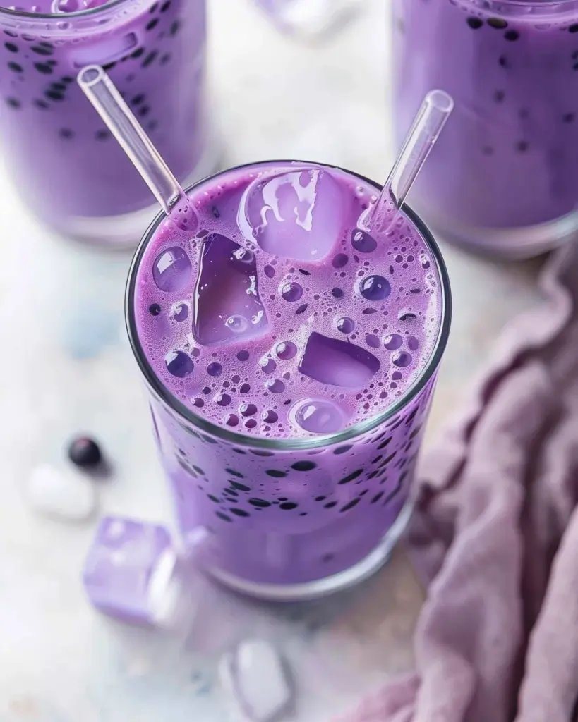 Ube milk tea (Ube bubble tea)