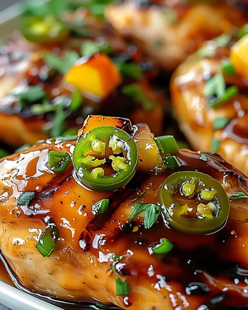 Jalapeño Peach Glazed Chicken Recipe
