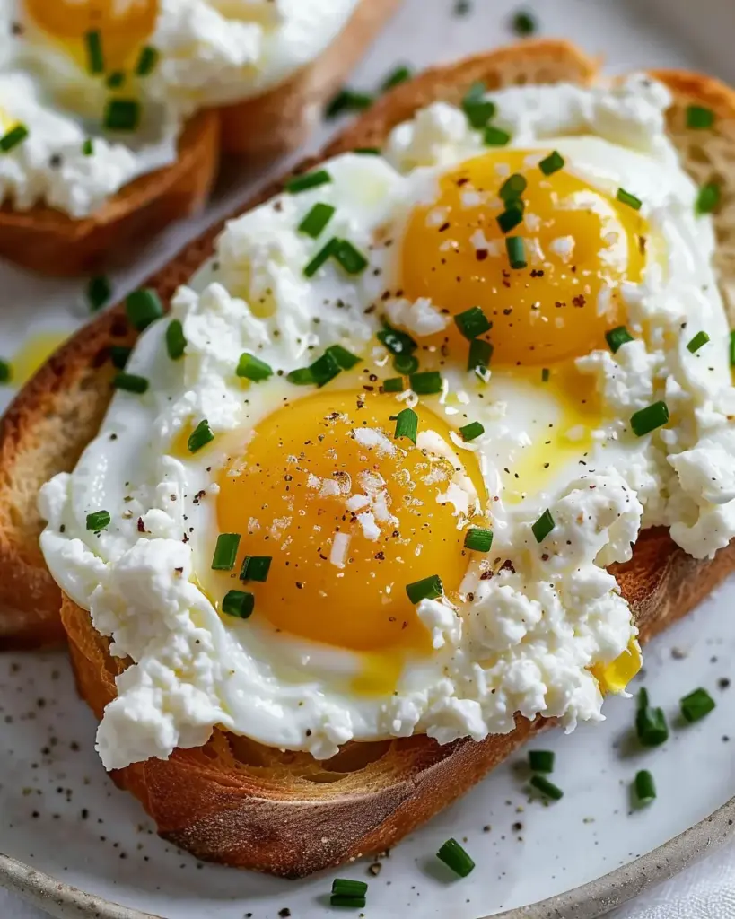 Easy 6-Ingredient Egg and Ricotta Toast