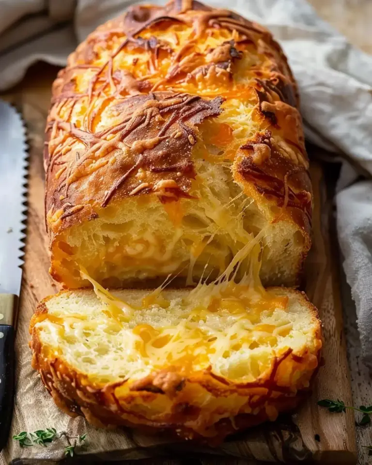 Cheese bread (no knead!) Recipe