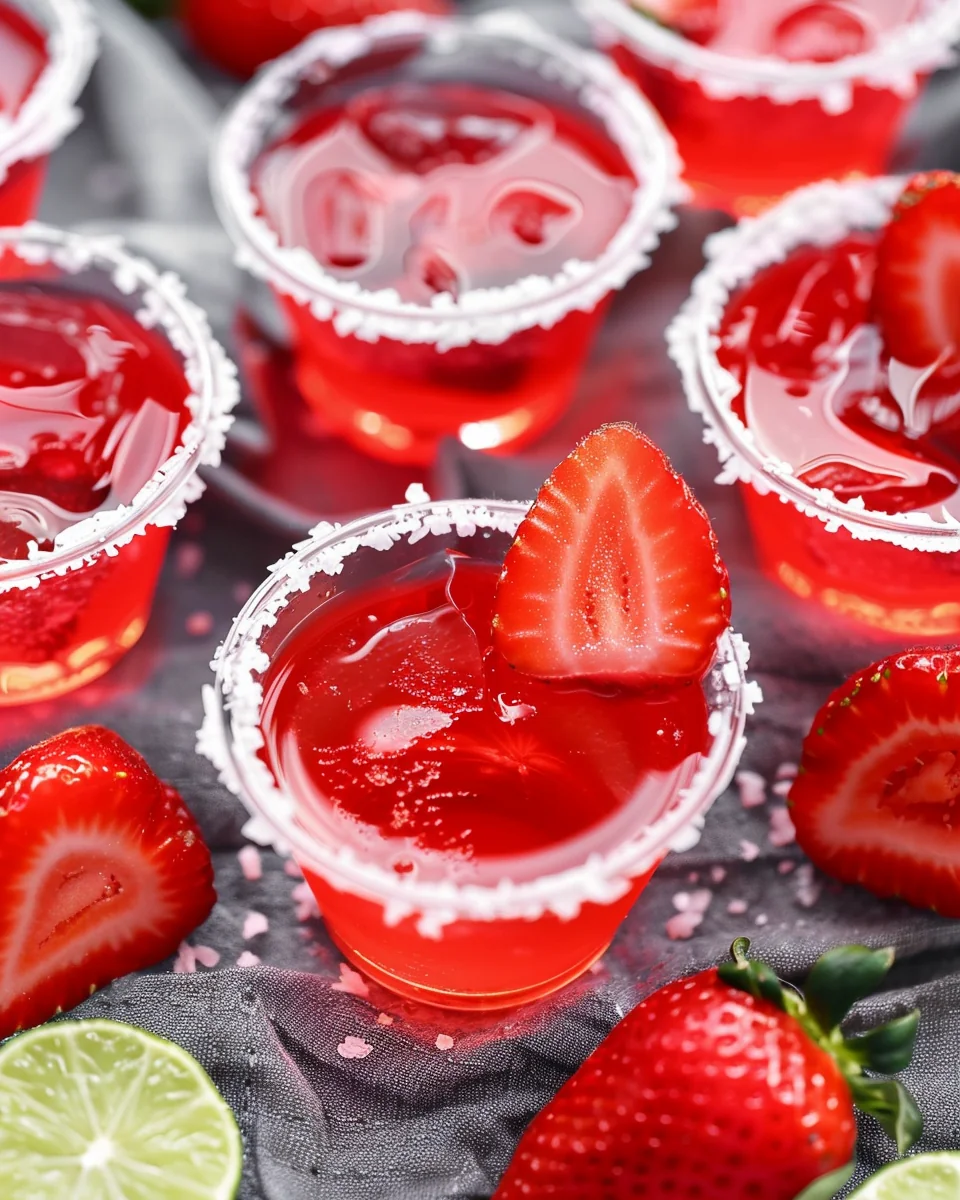 Strawberry Margarita Jello Shots