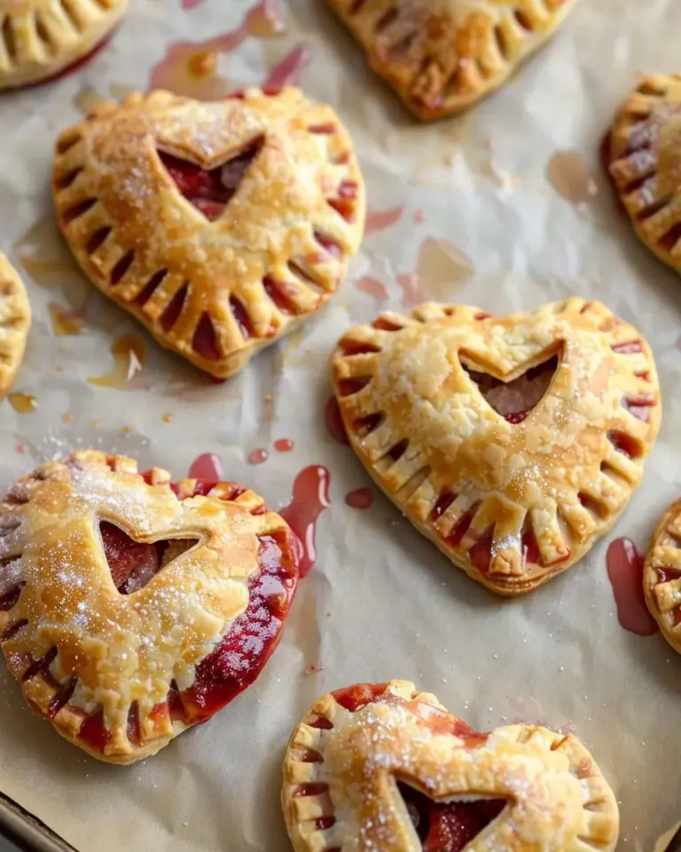 Heart Shaped Strawberry Hand Pies