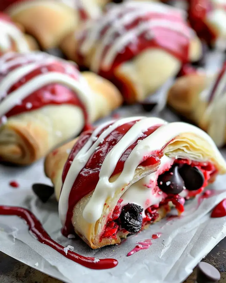 Red Velvet Cheesecake Crescent Rolls