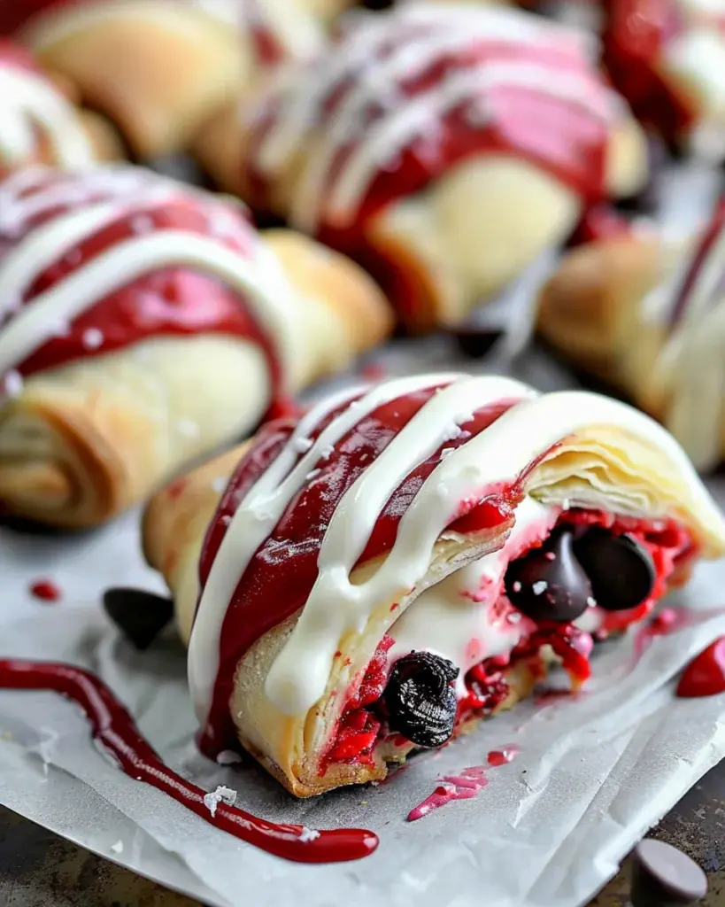 Red Velvet Cheesecake Crescent Rolls