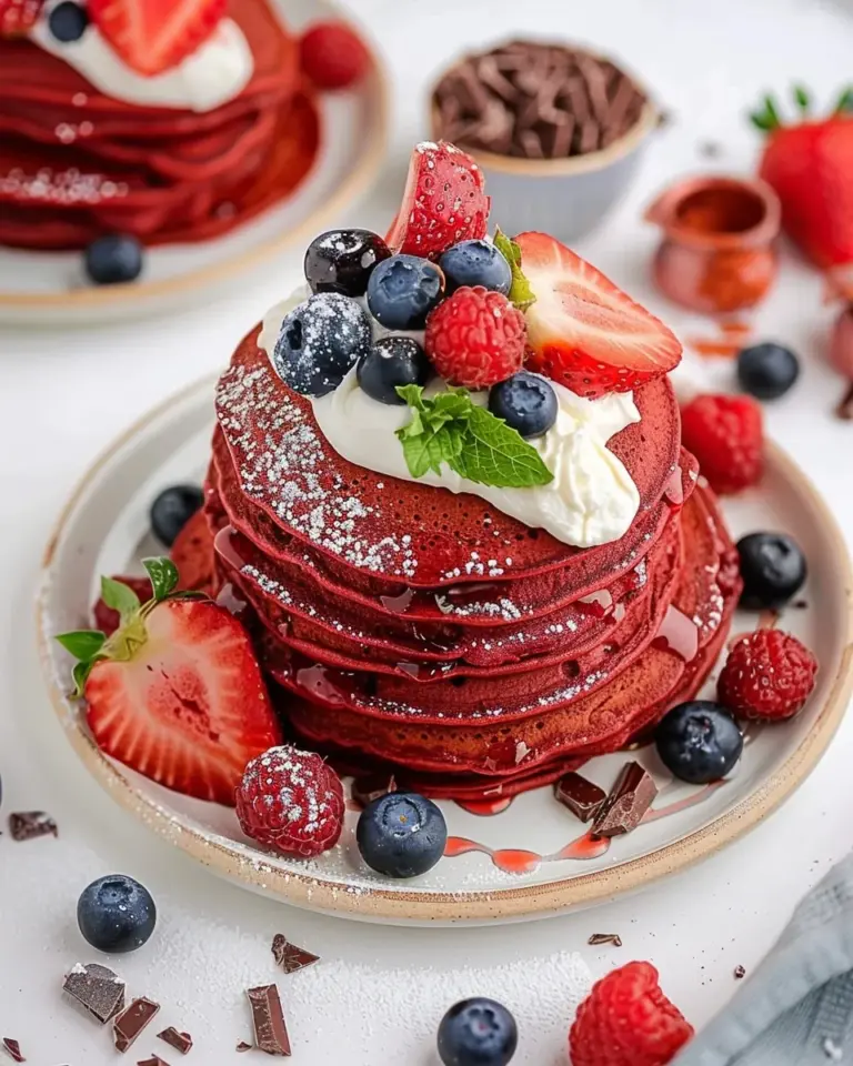 Red Velvet Pancakes