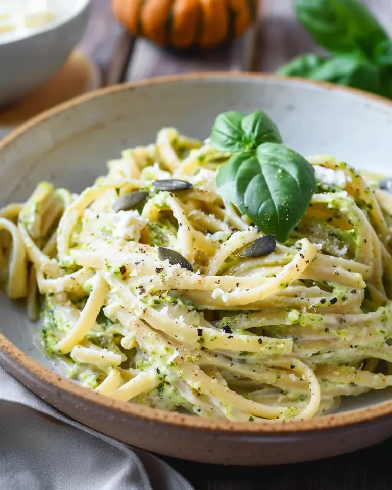Easy Pesto and Ricotta Pasta (Gluten-Free, Nut-Free)