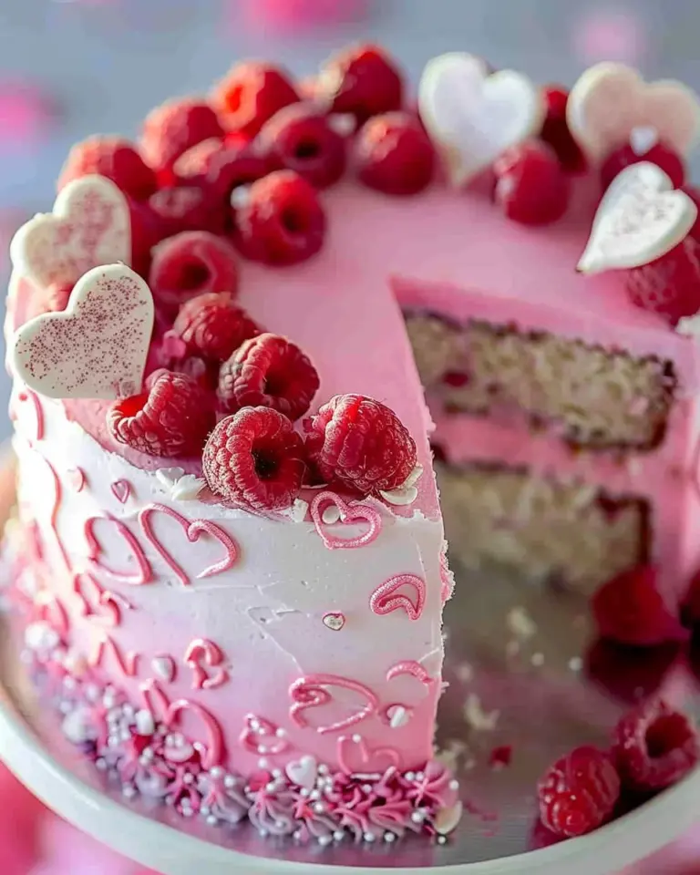 Valentine’s Raspberry Cake