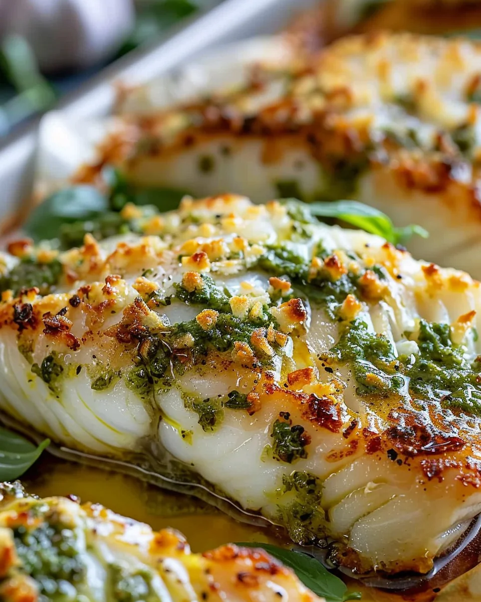 Pesto Parmesan Baked Cod: A Culinary Delight