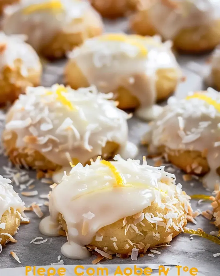Dolly Parton Coconut Cookies with Lemon Glaze