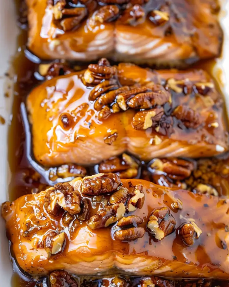Maple Pecan Glazed Salmon