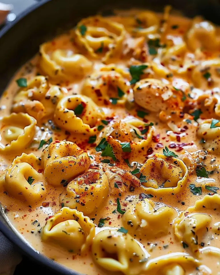 One-Pot Spicy Garlic Butter Chicken Tortellini