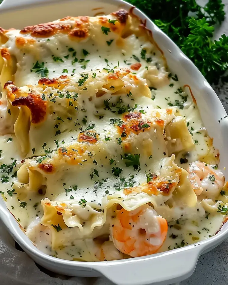 Shrimp Crab Alfredo Roll Ups