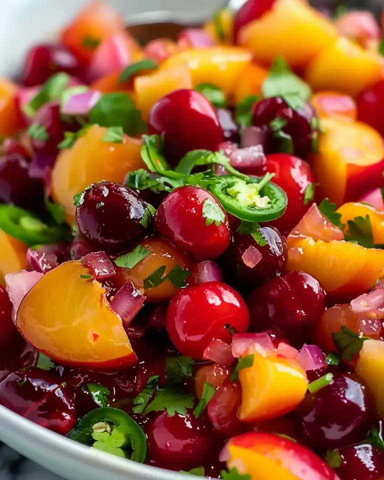 Delicious Peach Cherry Salsa – theamazingfood