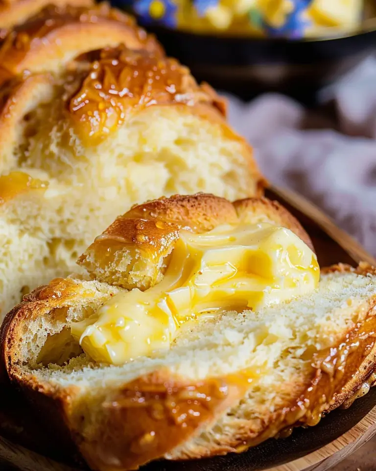 Sweet Cardamom Bread with Honey Orange Butter