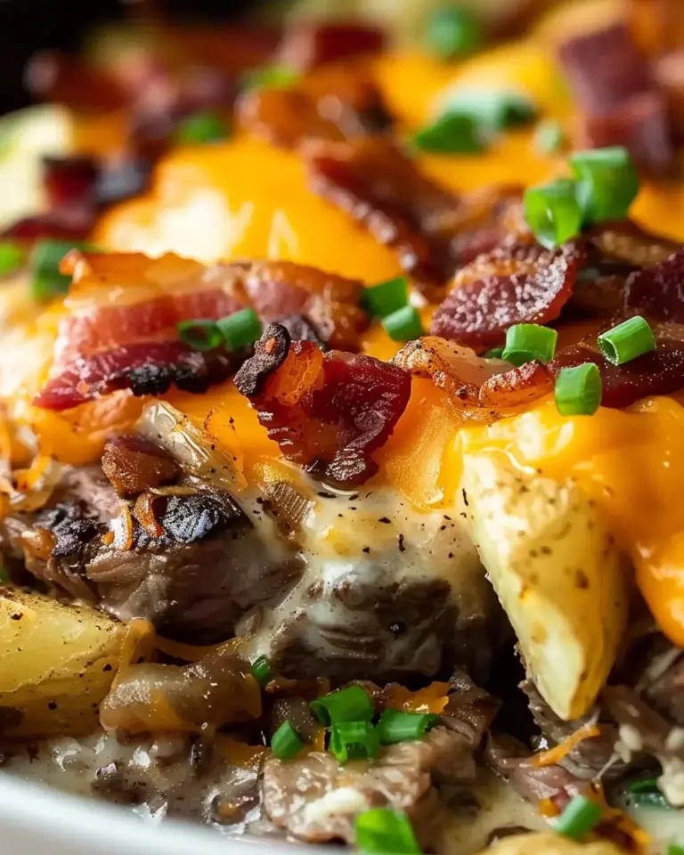 Loaded Steak and Potato Bake