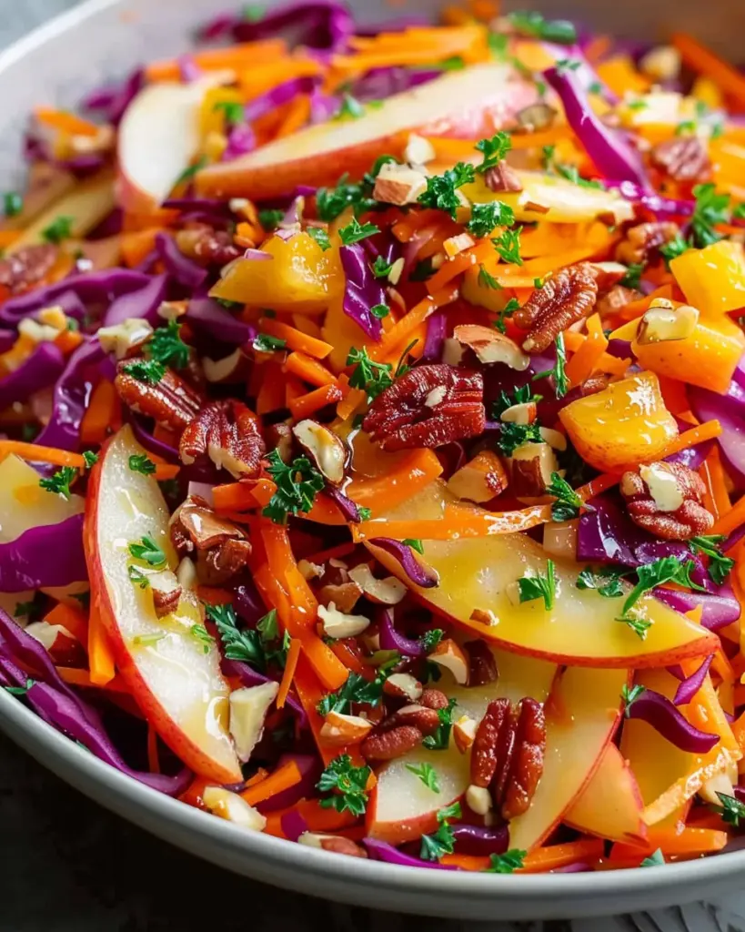 Crunchy Apple Carrot Salad with Creamy Citrus Dressing