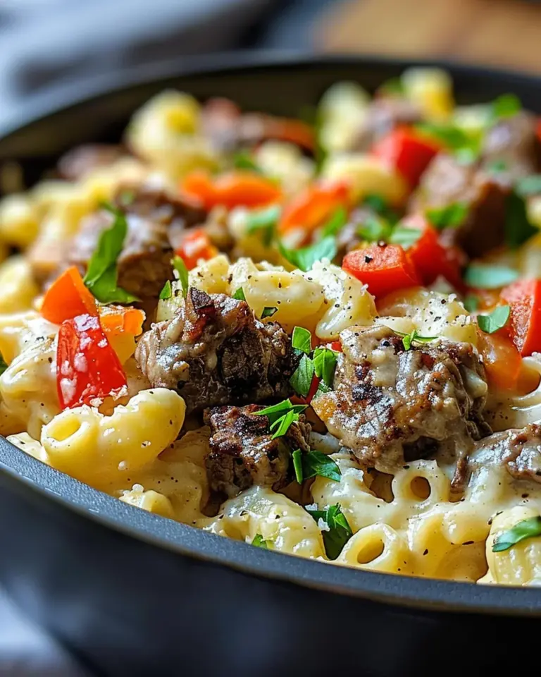 Steak & Pepper Jack Queso Mac