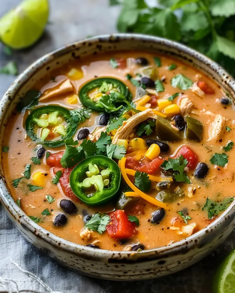 Chicken Poblano and Black Bean Soup