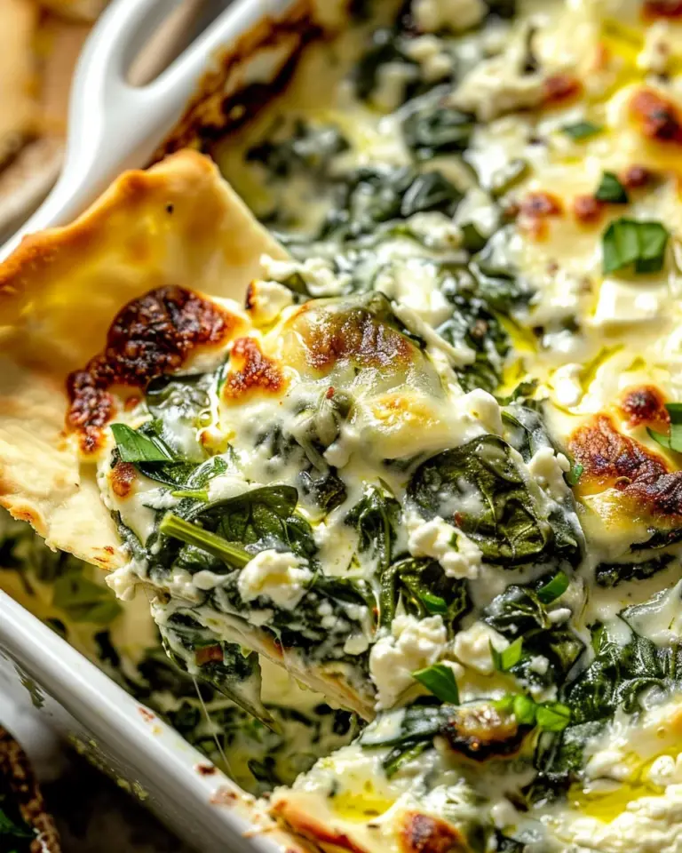 Spinach and Pepperoncini Baked Feta Dip