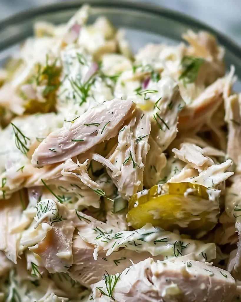Savory Dill Pickle Chicken Salad