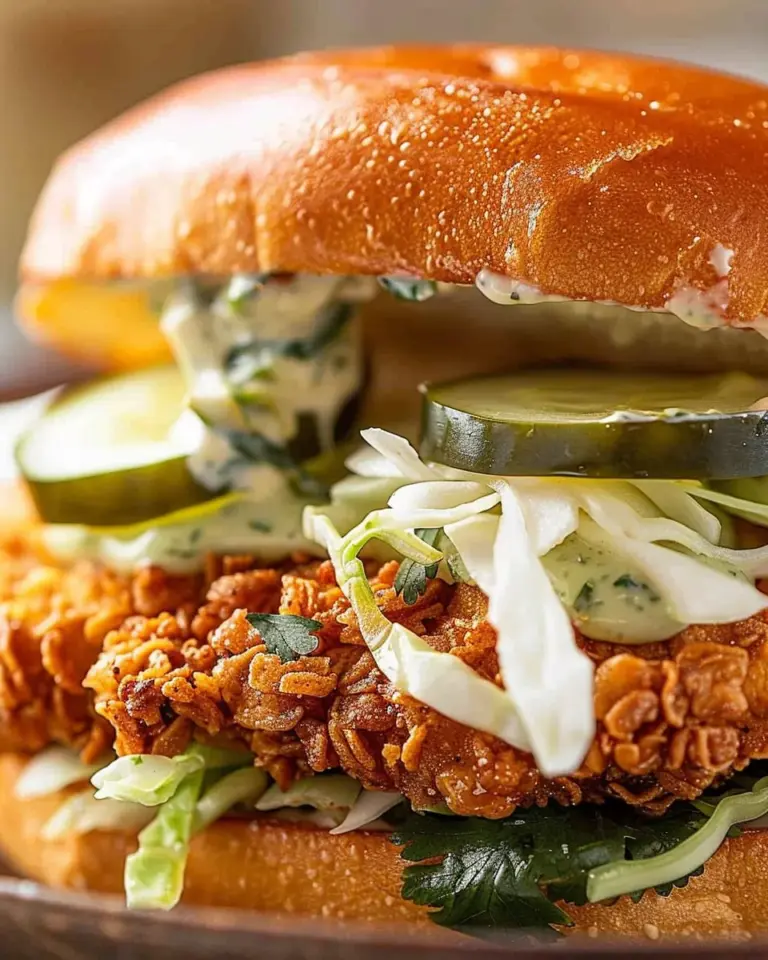 Crispy Cilantro Lime Chicken Sandwich (Air-Fried or Oven Baked)