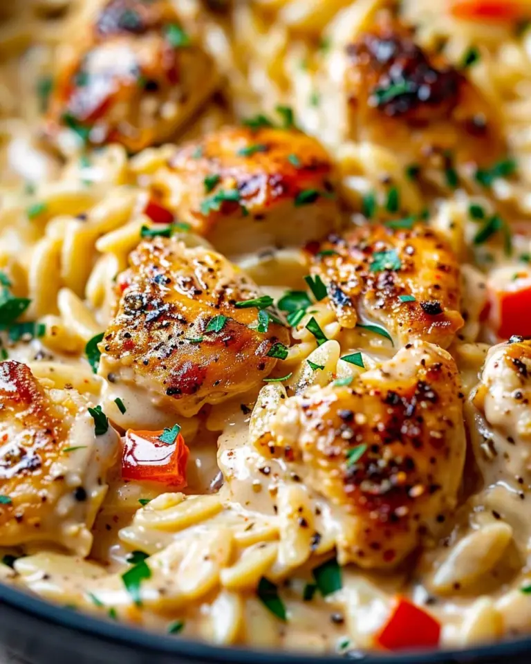 Comforting One-Pot Cajun Chicken Alfredo Orzo in Just 30 Minutes