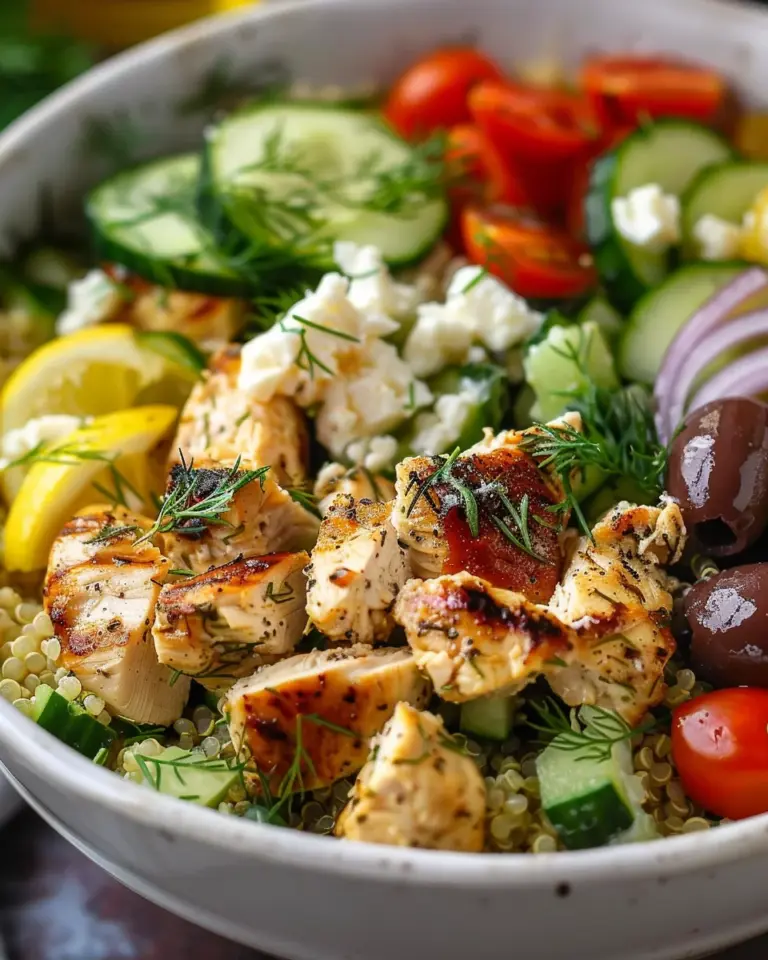 Zesty and Fresh: Mediterranean Lemon-Dill Chicken Bowls for Effortless Meal Prep