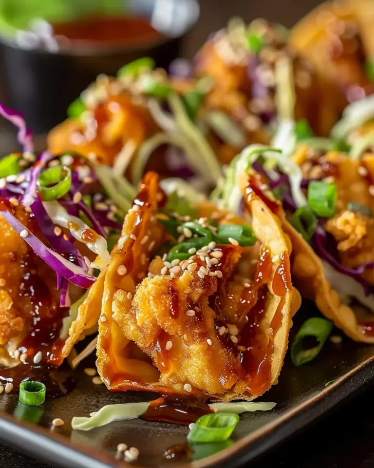 Crispy Chicken Wonton Tacos Recipe with Perfect Teriyaki Glaze