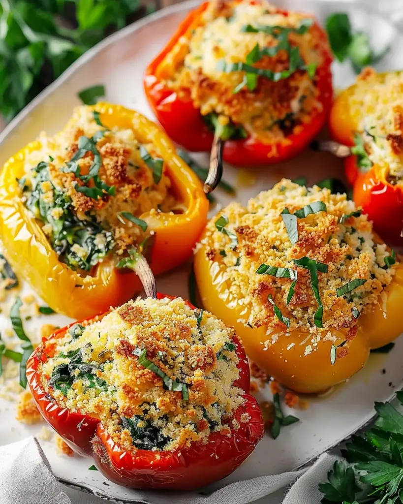 Herby Ricotta Stuffed Peppers