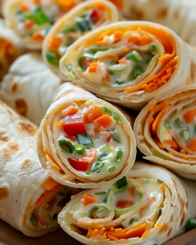 Fresh Vegetable Tortilla Roll Ups