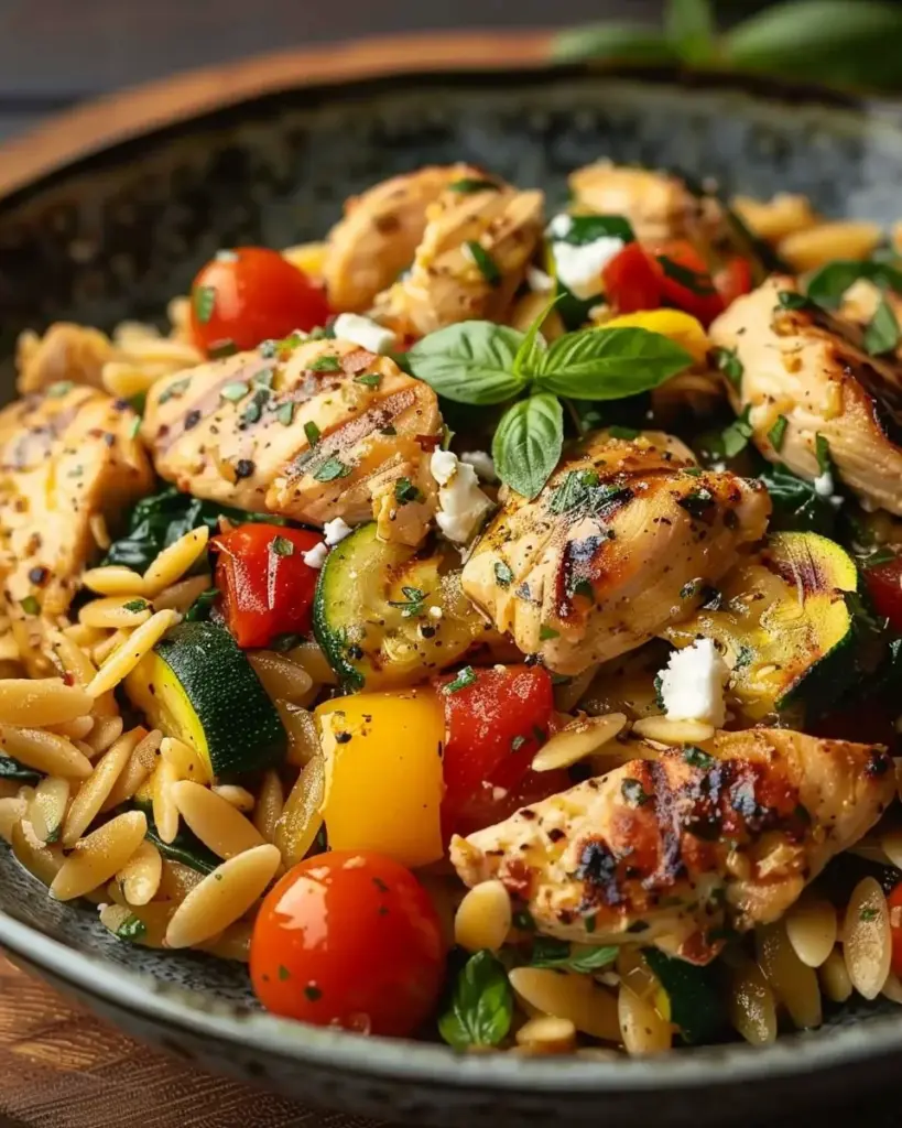 High Protein Chicken Orzo