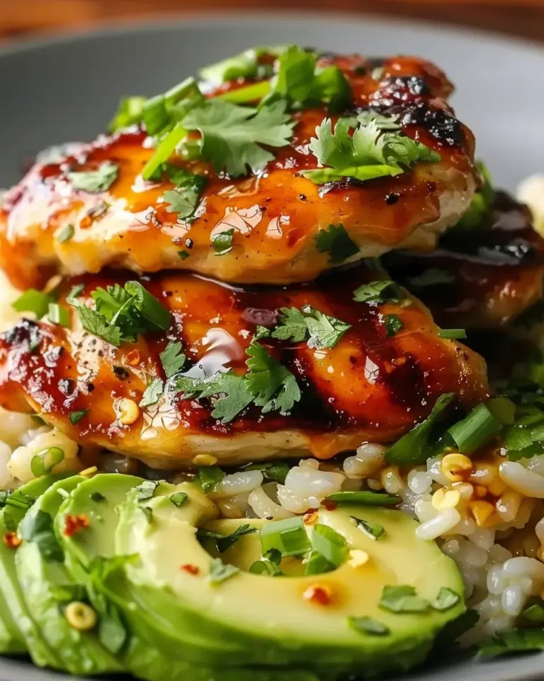 Tangy Honey Lime Chicken & Avocado Rice Stack That Delights
