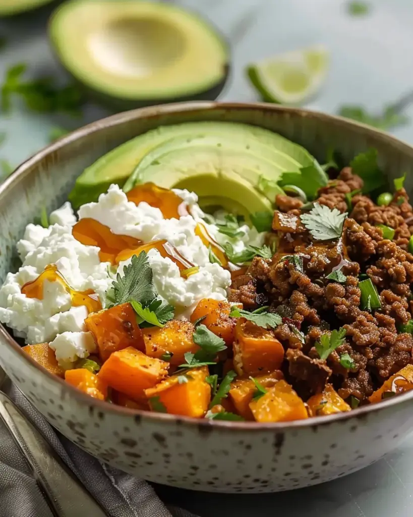 Spicy Cottage Cheese Taco Bowls